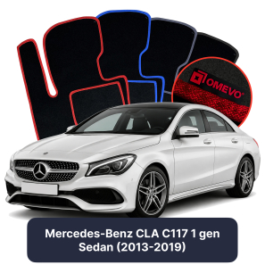 Velurové autokoberce OMEVO pro Mercedes-Benz CLA C117 1 gen Sedan (2013-2019)