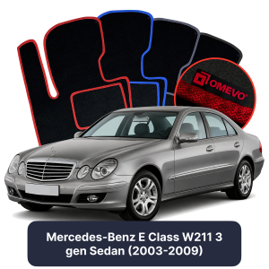 Velurové autokoberce OMEVO pro Mercedes-Benz E Třída W211 3 gen Sedan (2003-2009)