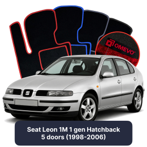 Velurové autokoberce OMEVO pro Seat Leon 1M 1 gen Hatchback 5 dveří (1998-2006)