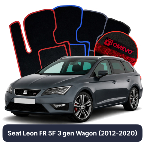 Velurové autokoberce OMEVO pro Seat Leon FR 5F 3 gen Kombi (2012-2020)