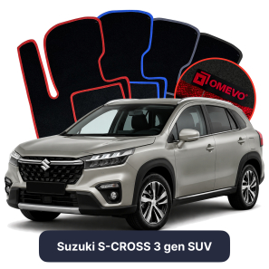 Velurové autokoberce OMEVO pro Suzuki S-CROSS 3 gen SUV (2021-2025)