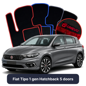 Velurové autokoberce OMEVO pro Fiat Tipo 1 gen Hatchback 5 dveří (2015-2025)