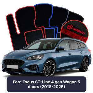 Velurové autokoberce OMEVO pro Ford Focus ST-Line 4 gen Kombi 5 dveří (2018-2025)