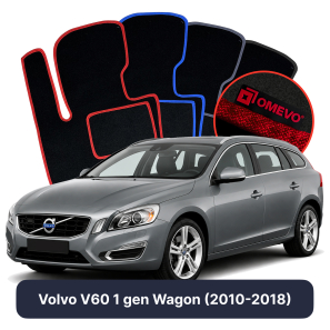 Velurové autokoberce OMEVO pro Volvo V60 1 gen Kombi (2010-2018)