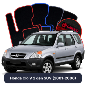 Velurové autokoberce OMEVO pro Honda CR-V 2 gen SUV (2001-2006)