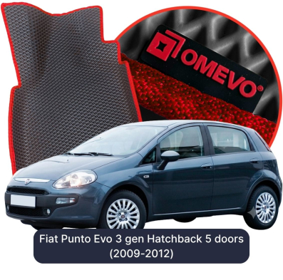 EVA autokoberce OMEVO pro Fiat Punto Evo 3 gen Hatchback 5 dveří (2009-2012)