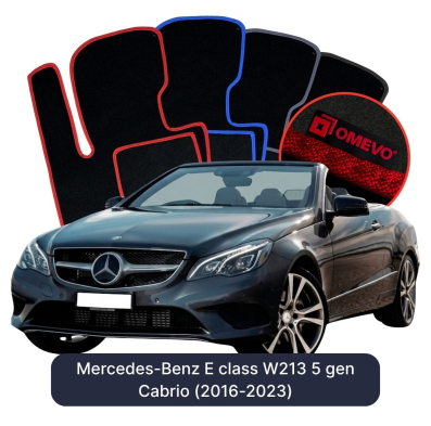 Velurové autokoberce OMEVO pro Mercedes-Benz E Třída W213 5 gen Cabrio (2016-2023)