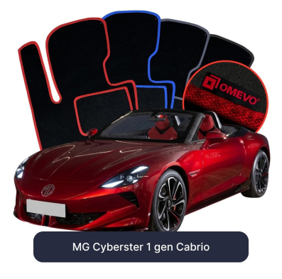 Velurové autokoberce OMEVO pro MG Cyberster 1 gen Cabrio (2024-2025)