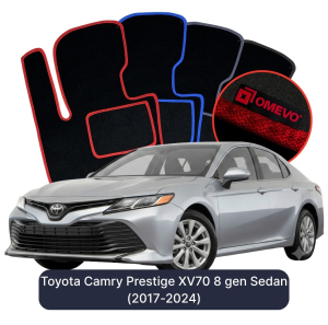 Velurové autokoberce OMEVO pro Toyota Camry Prestige XV70 8 gen Sedan (2017-2024)