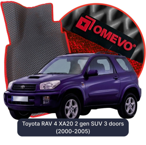 OMEVO 5D Pro Koberečky do Toyota RAV 4 XA20 2 gen SUV 3 dveře (2000-2005)