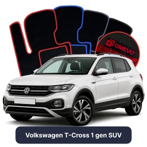 Velurové autokoberce OMEVO pro Volkswagen T-Cross 1 gen SUV (2018-2025)