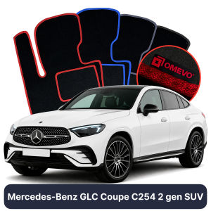 Velurové autokoberce OMEVO pro Mercedes-Benz GLC Coupe C254 2 gen SUV (2022-2025)