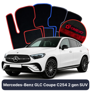Velurové autokoberce OMEVO pro Mercedes-Benz GLC Coupe C254 2 gen SUV (2022-2025)