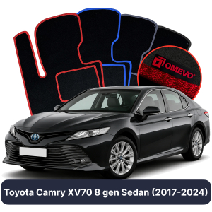Velurové autokoberce OMEVO pro Toyota Camry XV70 8 gen Sedan (2017-2024)
