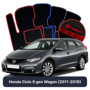 Velurové autokoberce OMEVO pro Honda Civic 9 gen Kombi (2011-2016)