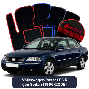 Velurové autokoberce OMEVO pro Volkswagen Passat B5 5 gen Sedan (1996-2005)