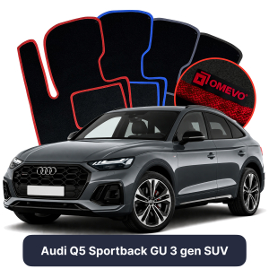 Velurové autokoberce OMEVO pro Audi Q5 Sportback GU 3 gen SUV (2024-2025)