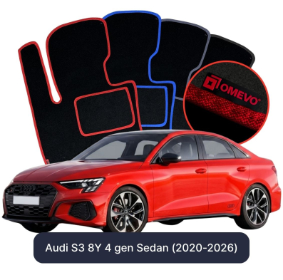 Velurové autokoberce OMEVO pro Audi S3 8Y 4 gen Sedan (2020-2026)