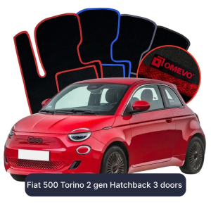 Velurové autokoberce OMEVO pro Fiat 500 Torino 2 gen Hatchback 3 dveře (2020-2026)