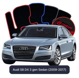 Velurové autokoberce OMEVO pro Audi S8 D4 3 gen Sedan (2009-2017)