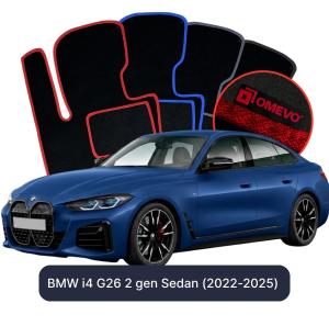 Velurové autokoberce OMEVO pro BMW i4 G26 2 gen Sedan (2022-2025)