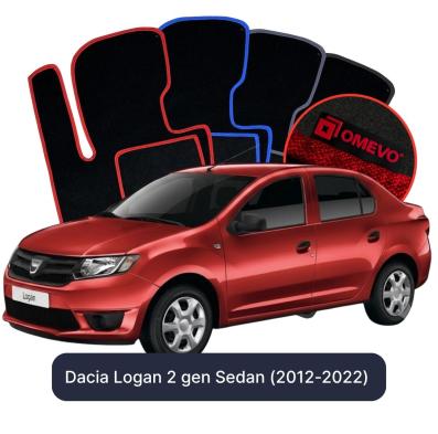 Velurové autokoberce OMEVO pro Dacia Logan 2 gen Sedan (2012-2022)
