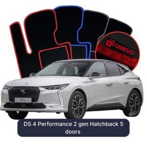 Velurové autokoberce OMEVO pro DS 4 Performance 2 gen Hatchback 5 dveří (2021-2026)