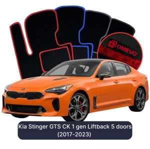 Velurové autokoberce OMEVO pro Kia Stinger GTS CK 1 gen Liftback 5 dveří (2017-2023)