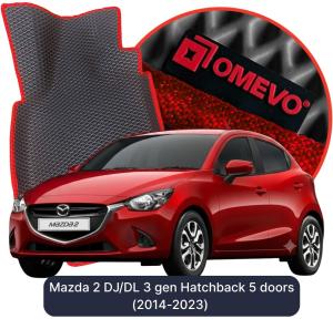 OMEVO 5D Pro Koberečky do Mazda 2 DJ/DL 3 gen Hatchback 5 dveří (2014-2023)