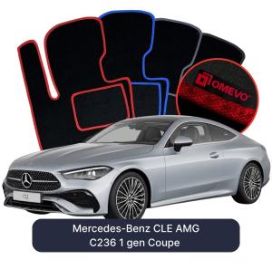 Velurové autokoberce OMEVO pro Mercedes-Benz CLE AMG C236 1 gen Coupe (2023-2026)