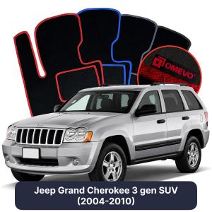 Velurové autokoberce OMEVO pro Jeep Grand Cherokee 3 gen SUV (2004-2010)