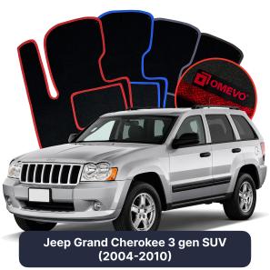 Velurové autokoberce OMEVO pro Jeep Grand Cherokee 3 gen SUV (2004-2010)