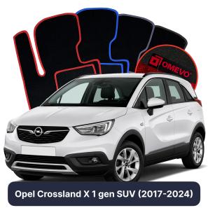 Velurové autokoberce OMEVO pro Opel Crossland X 1 gen SUV (2017-2023)