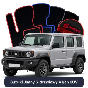 Velurové autokoberce OMEVO pro Suzuki Jimny 5-dveřový 4 gen SUV (2018-2025)