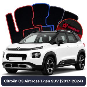 Velurové autokoberce OMEVO pro Citroën C3 Aircross 1 gen SUV (2017-2024)
