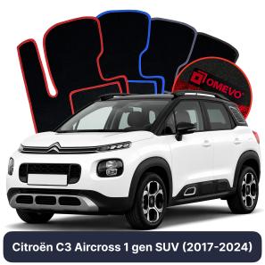 Velurové autokoberce OMEVO pro Citroën C3 Aircross 1 gen SUV (2017-2024)