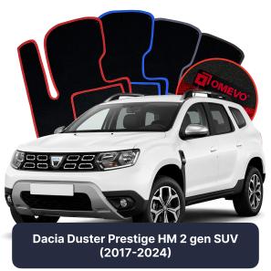 Velurové autokoberce OMEVO pro Dacia Duster Prestige HM 2 gen SUV (2017-2024)