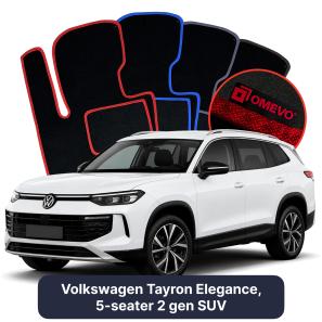 Velurové autokoberce OMEVO pro Volkswagen Tayron Elegance, 5místný 2 gen SUV (2024-2025)