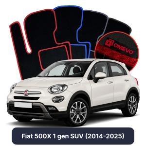 Velurové autokoberce OMEVO pro Fiat 500X 1 gen SUV (2014-2025)