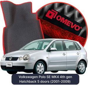 OMEVO 5D Pro Koberečky do Volkswagen Polo SE MK4 4. gen Hatchback 5 dveří (2001-2009)
