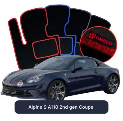 Velurové autokoberce OMEVO pro Alpine S A110 2. gen Kupé (2019-2026)