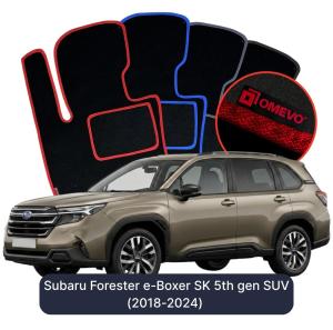 Velurové autokoberce OMEVO pro Subaru Forester e-Boxer SK 5. gen SUV (2018-2024)