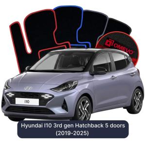 Velurové autokoberce OMEVO pro Hyundai I10 3. gen Hatchback 5 dveří (2019-2025)