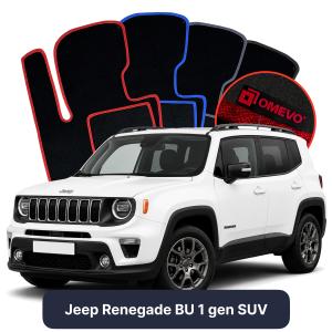 Velurové autokoberce OMEVO pro Jeep Renegade BU 1 gen SUV (2014-2025)