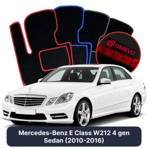 Velurové autokoberce OMEVO pro Mercedes-Benz E Třída W212 4 gen Sedan (2010-2016)