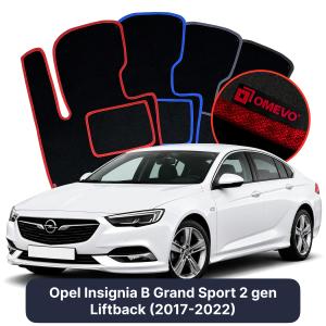 Velurové autokoberce OMEVO pro Opel Insignia Grand Sport B 2 gen Liftback (2017-2022)