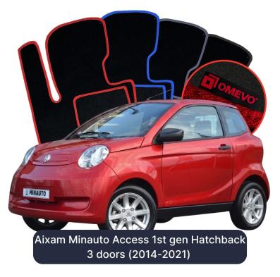 Velurové autokoberce OMEVO pro Aixam Minauto Access 1. gen Hatchback 3 dveře (2014-2021)