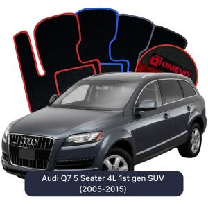 Velurové autokoberce OMEVO pro Audi Q7 5 místný 4L 1. gen SUV (2005-2015)