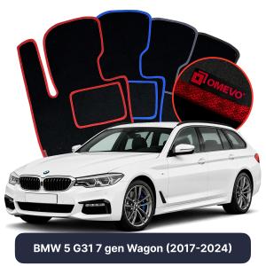 Velurové autokoberce OMEVO pro BMW 5 G31 7 gen Kombi (2017-2024)