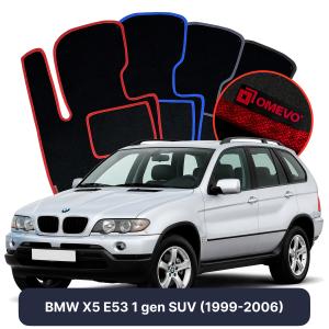 Velurové autokoberce OMEVO pro BMW X5 E53 1 gen SUV (1999-2006)